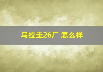 乌拉圭26厂 怎么样